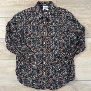 Lucky Brand Mens button up camo print long sleeve shirt